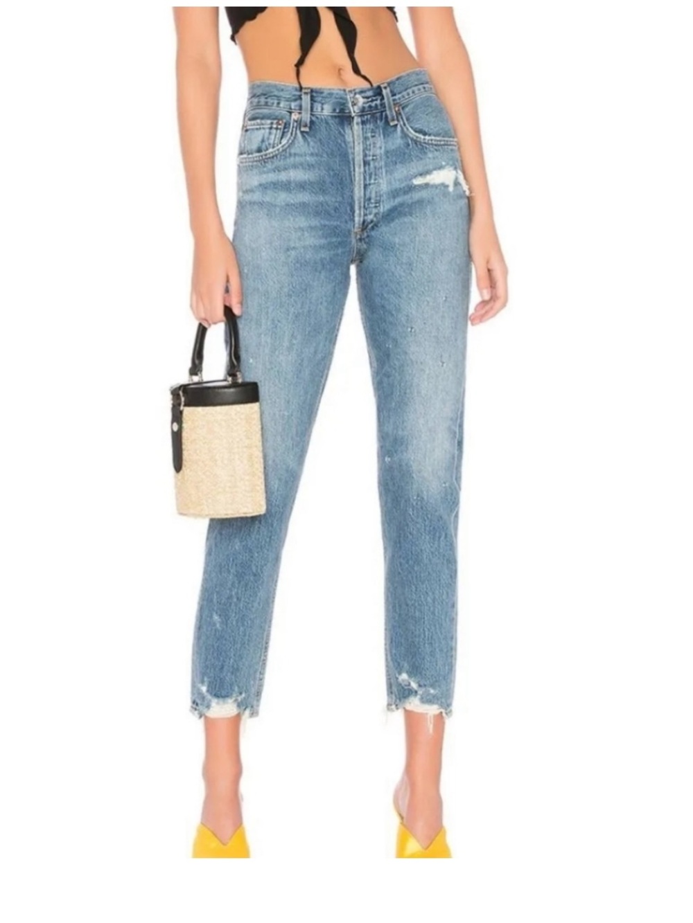 Agolde Jamie high rise classic jean in color “grade”
